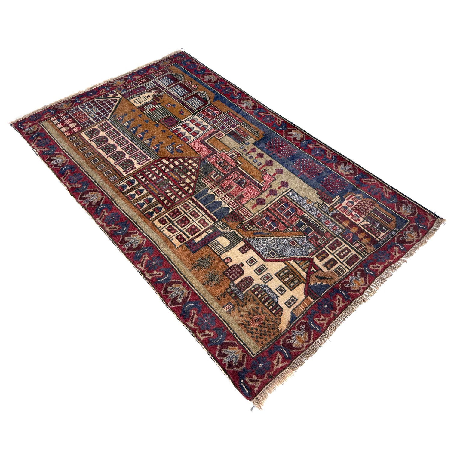 Pictorial Rug Handmade Multi Design