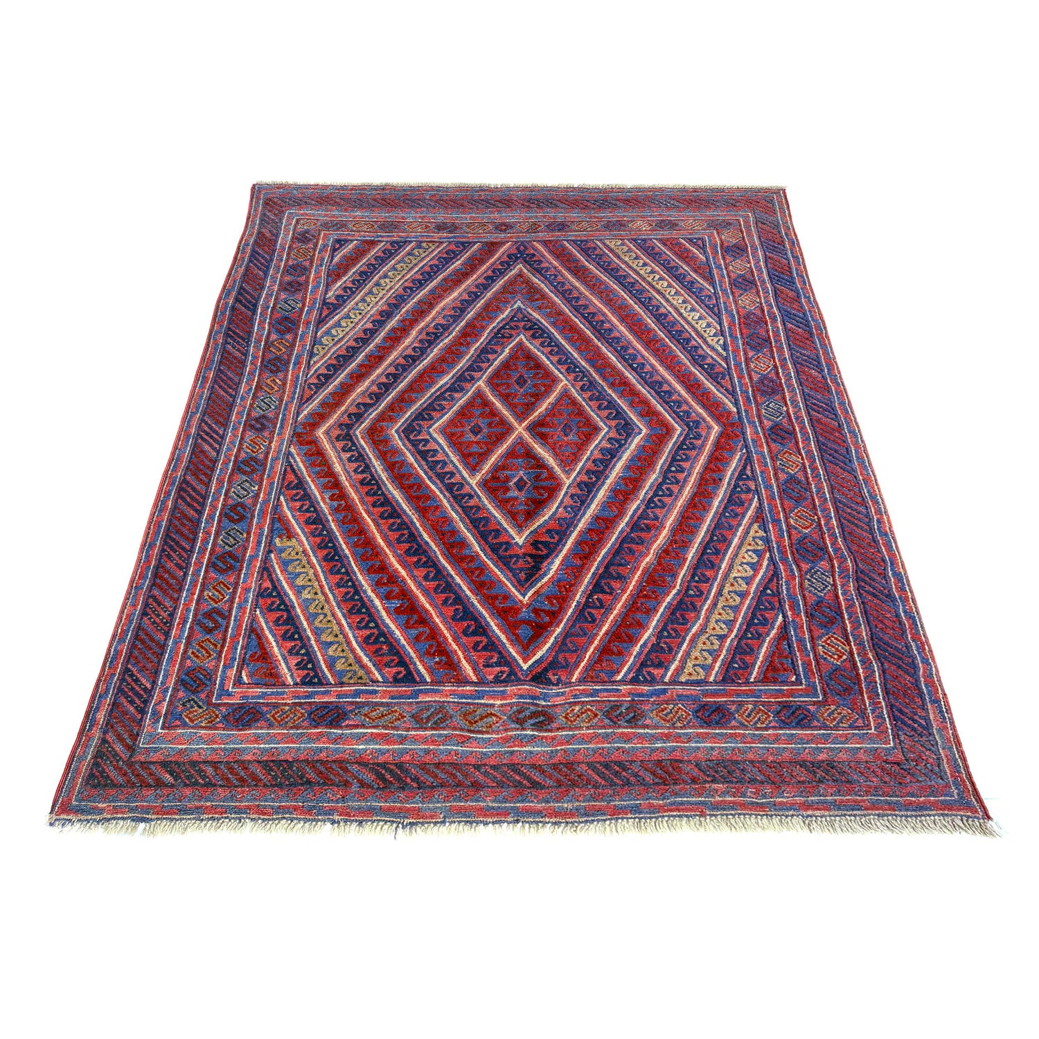 Mashwani Runner Rug Handmade Multi Geometric 5x6 ft