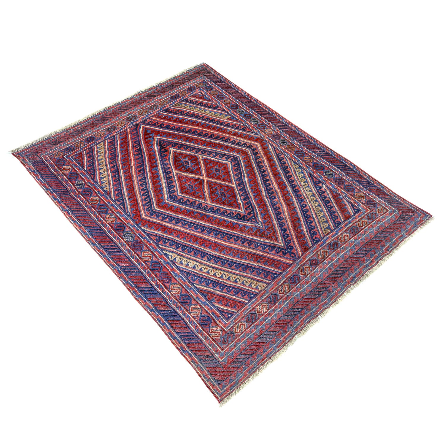 Mashwani Runner Rug Handmade Multi Geometric 5x6 ft