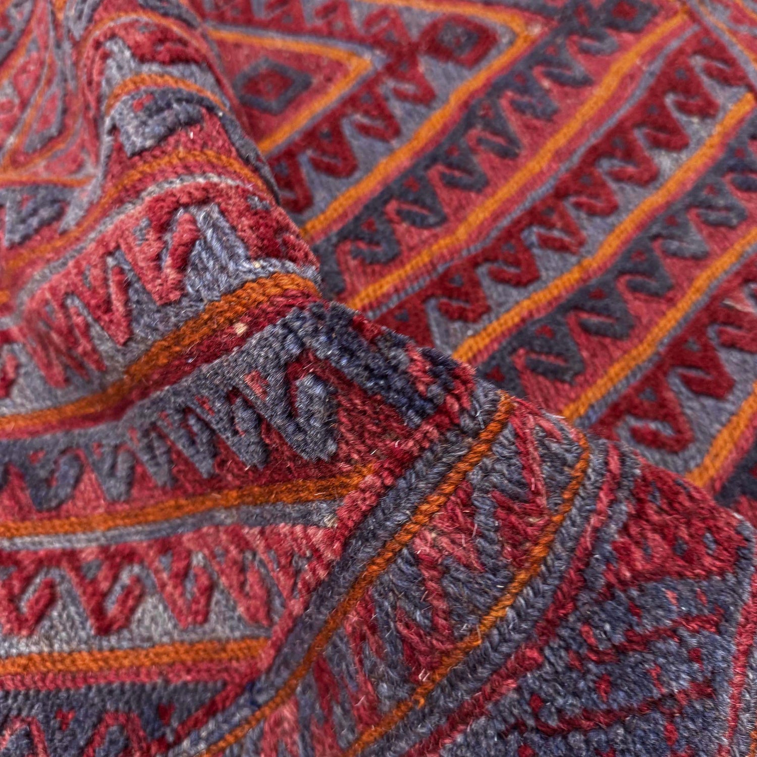 Mashwani Runner Rug Handmade Multi Geometric 4x4 ft