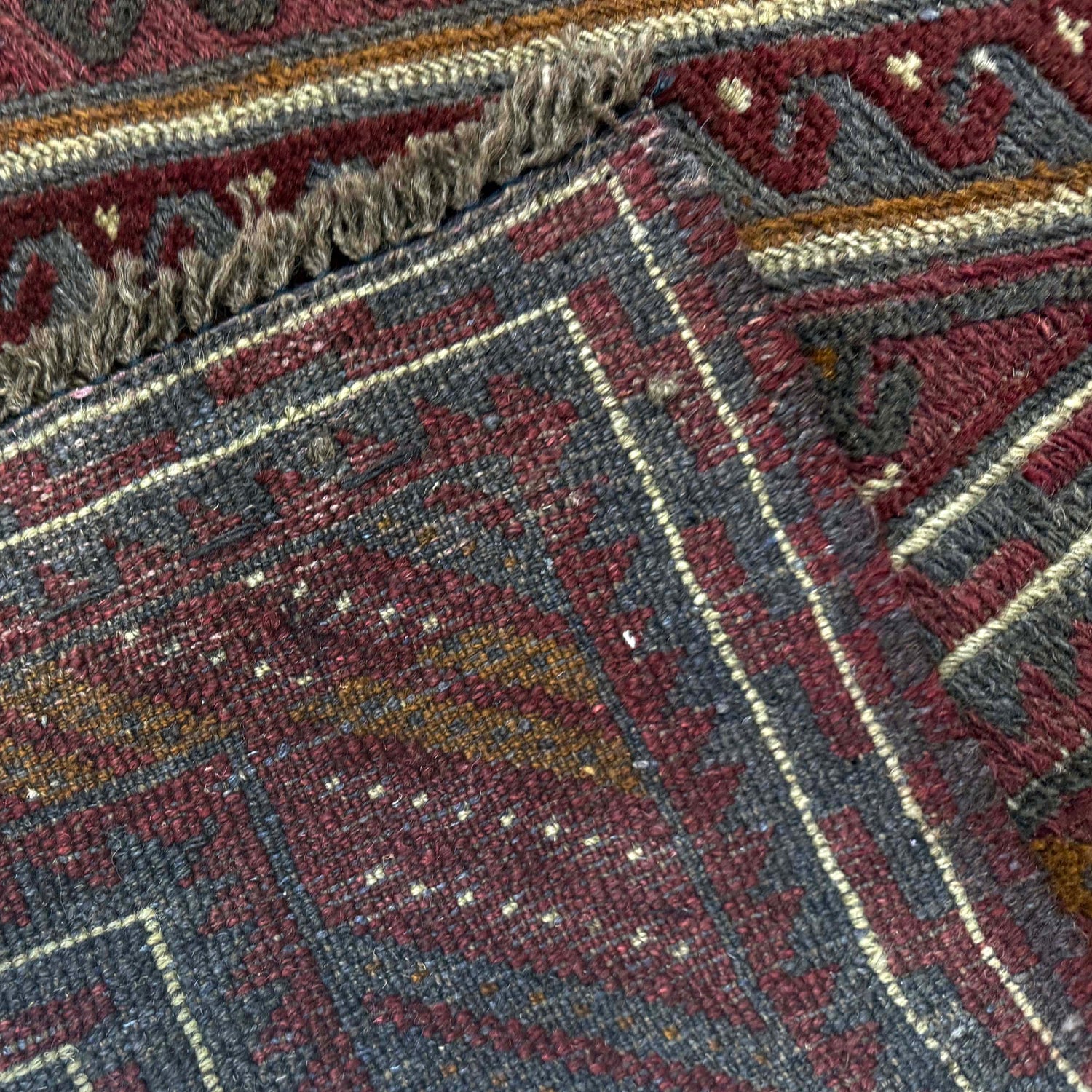 Mashwani Runner Rug Handmade Multi Geometric 4x4 ft