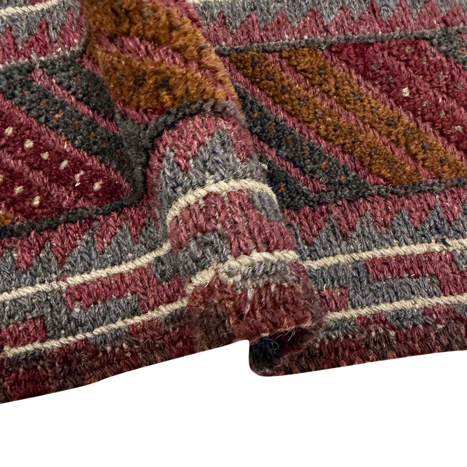 Mashwani Runner Rug Handmade Multi Geometric 4x4 ft