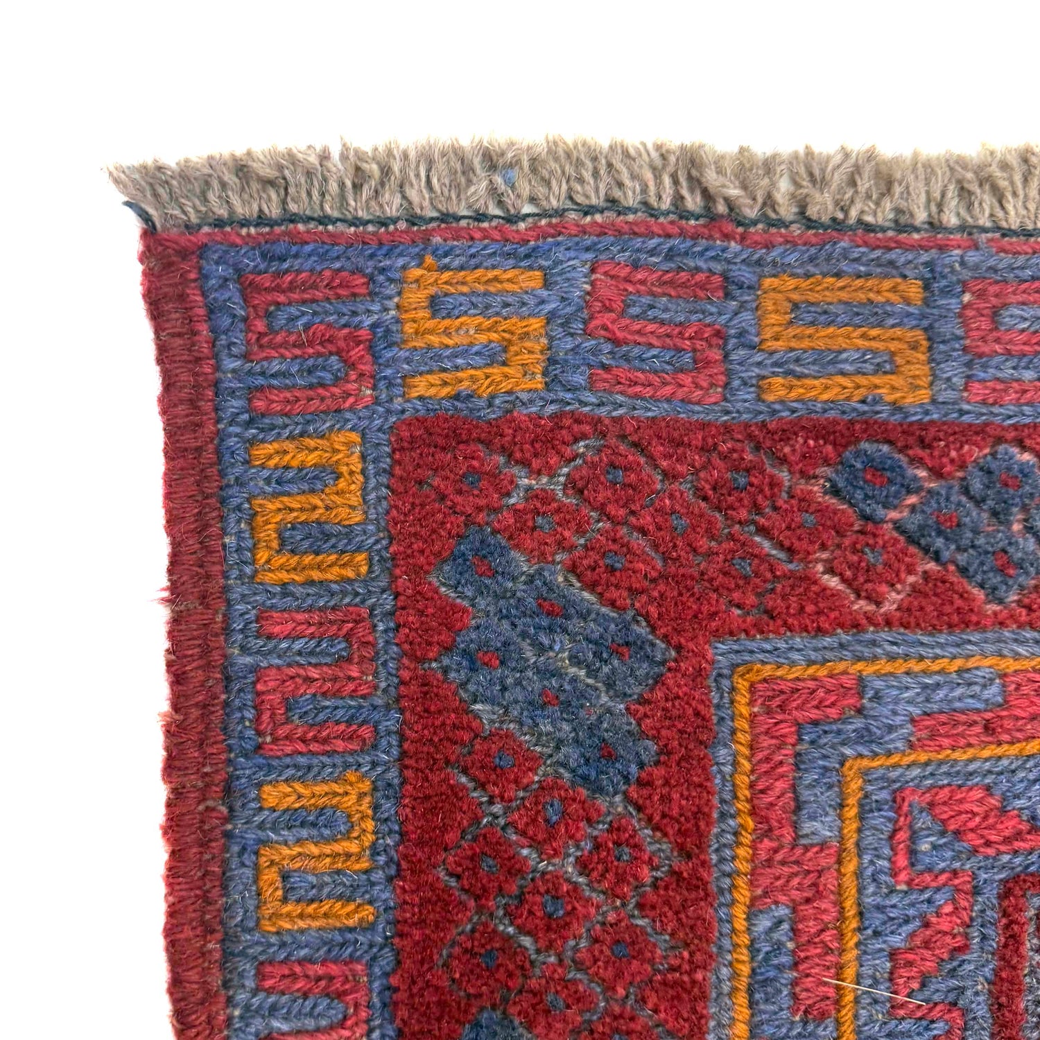 Mashwani Runner Rug Handmade Multi Geometric 4x4 ft
