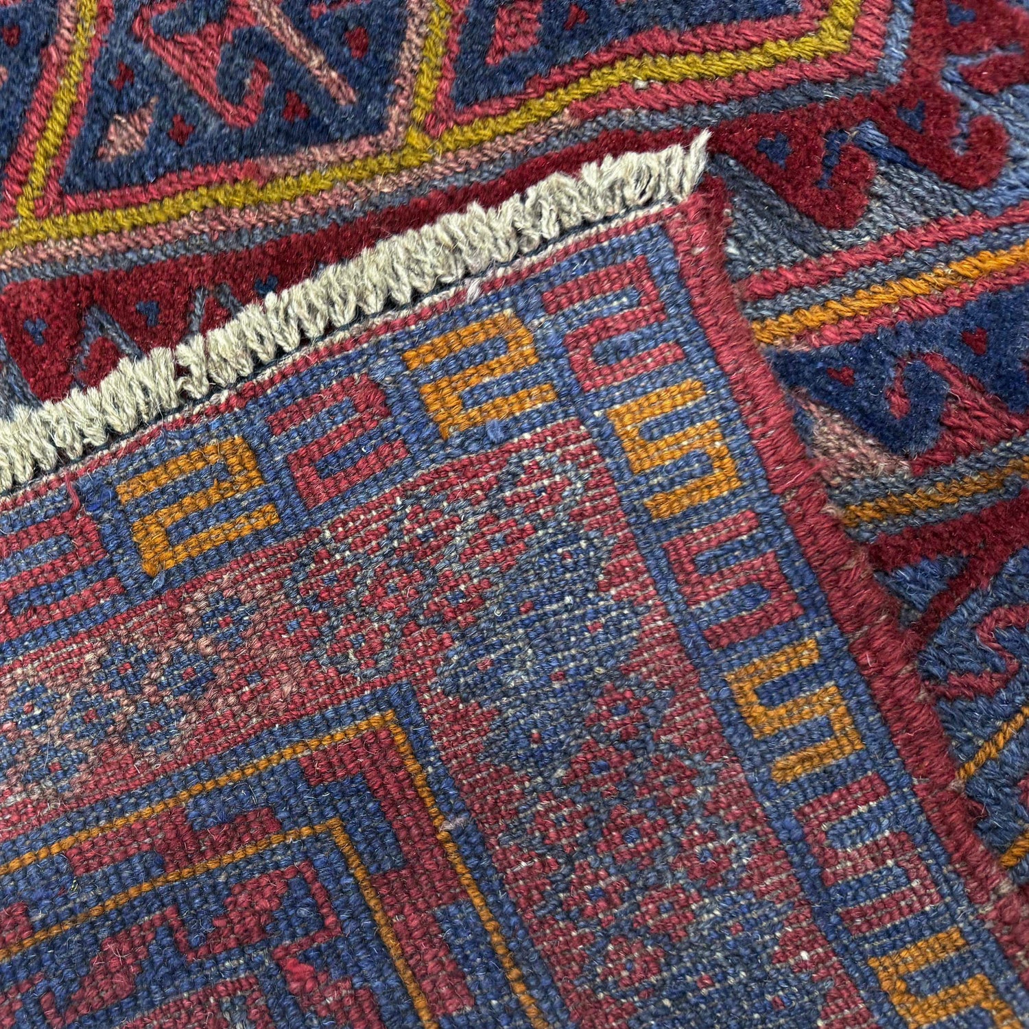 Mashwani Runner Rug Handmade Multi Geometric 4x4 ft
