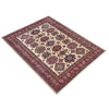 Kazak Rug Handmade Beige Medallion 5x8 ft