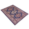Kazak Rug Handmade Blue Medallion 5x8 ft