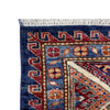 Kazak Rug Handmade Blue Medallion 5x8 ft