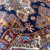 Kazak Rug Handmade Blue Medallion 5x8 ft