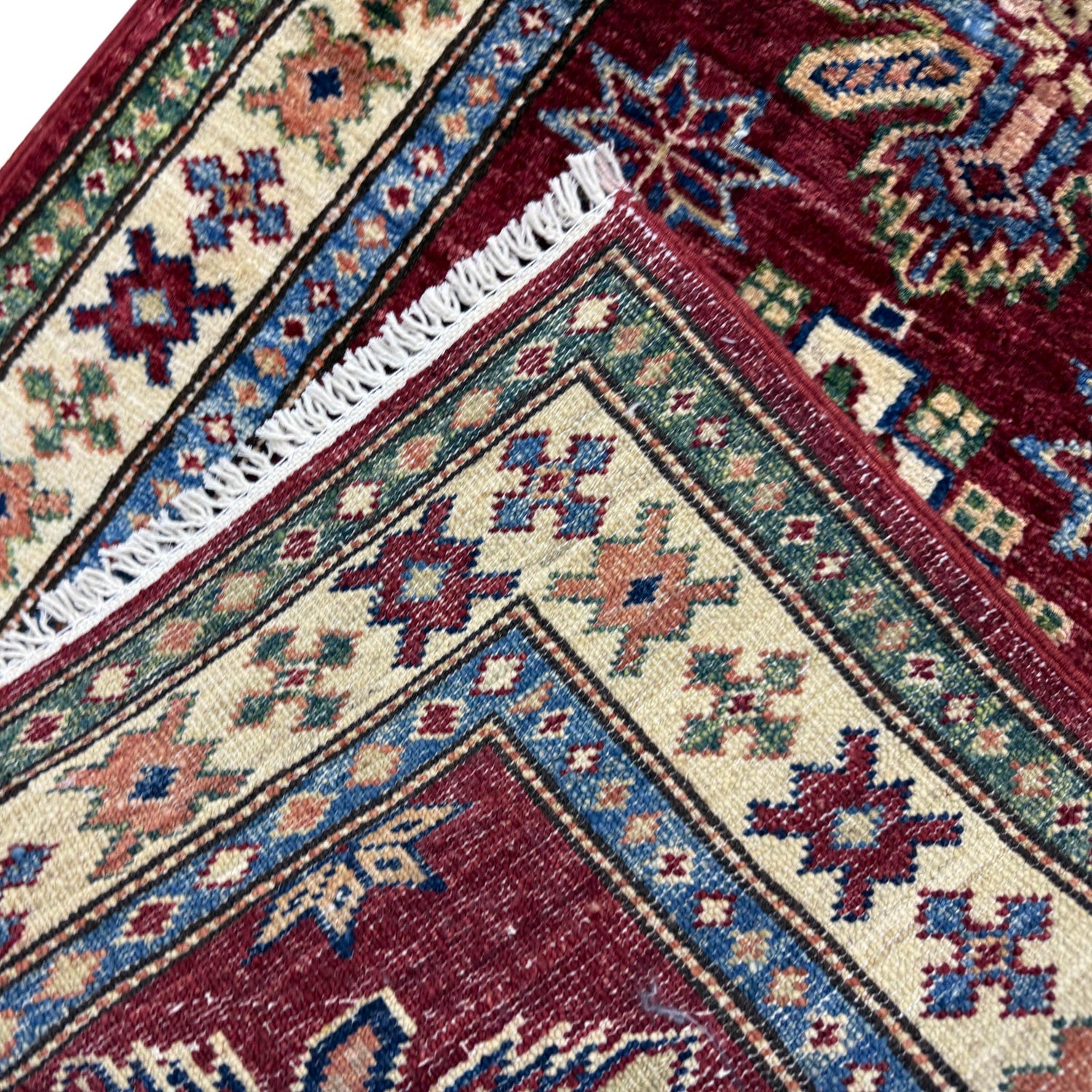 Kazak Rug Handmade Red Medallion 6' Runner