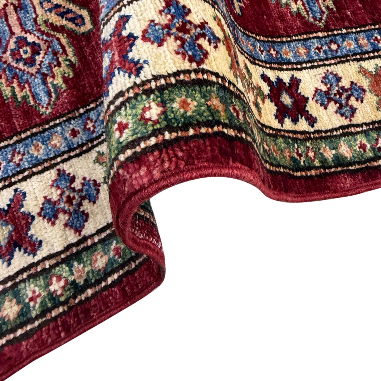 Kazak Rug Handmade Red Medallion 6' Runner