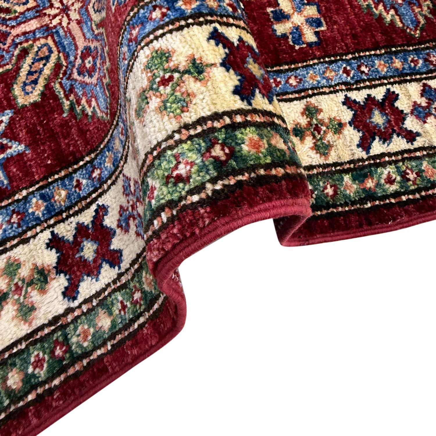 Kazak Rug Handmade Red Medallion 6' Runner