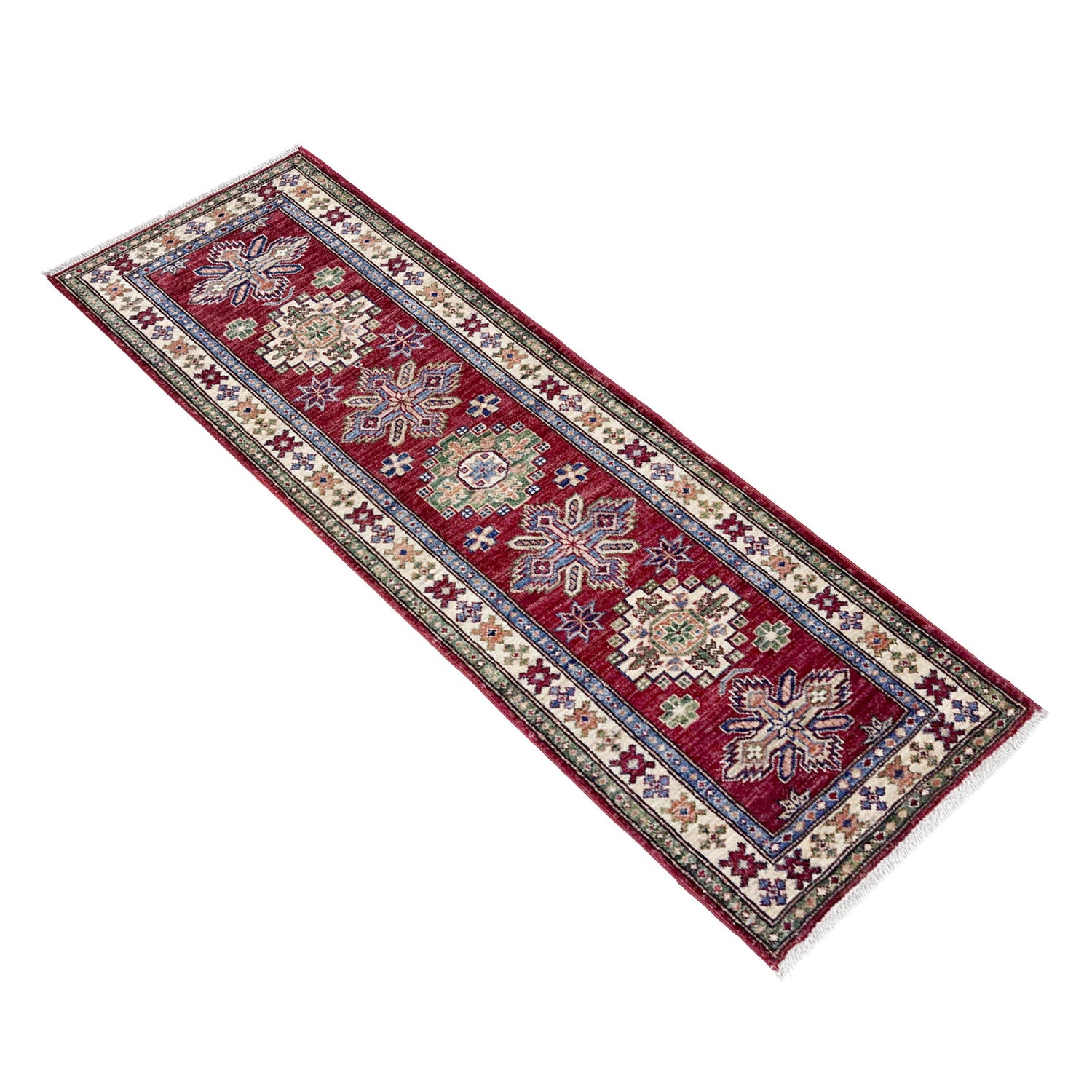 Kazak Rug Handmade Red Medallion 6' Runner