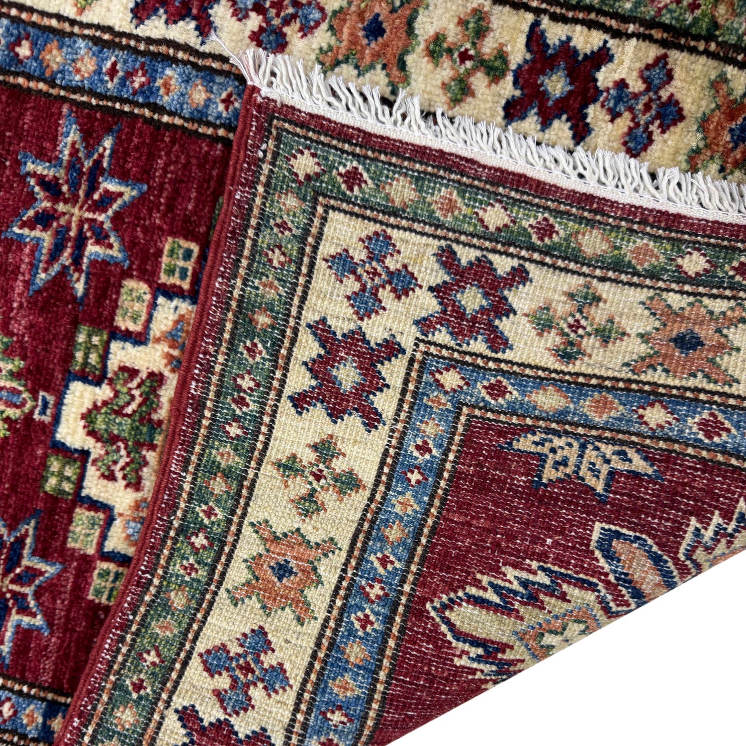 Kazak Rug Handmade Red Medallion 6' Runner