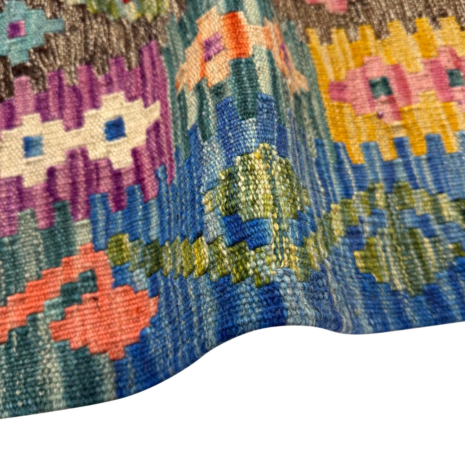 Handmade Turkish Design Wool Kilim – 4' 0" x 5' 3" ft (122 x 160 cm) | SKU: Y39667