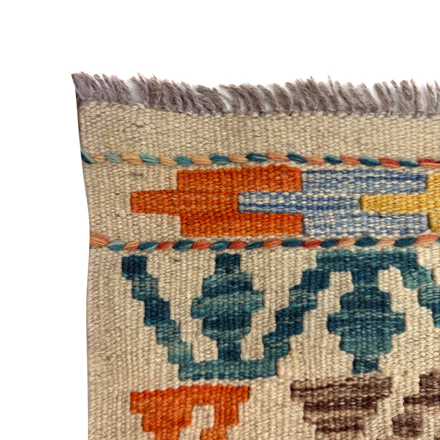 Handmade Turkish Design Wool Kilim – 4' 2" x 5' 10" ft (126 x 179 cm) | SKU: Y39669