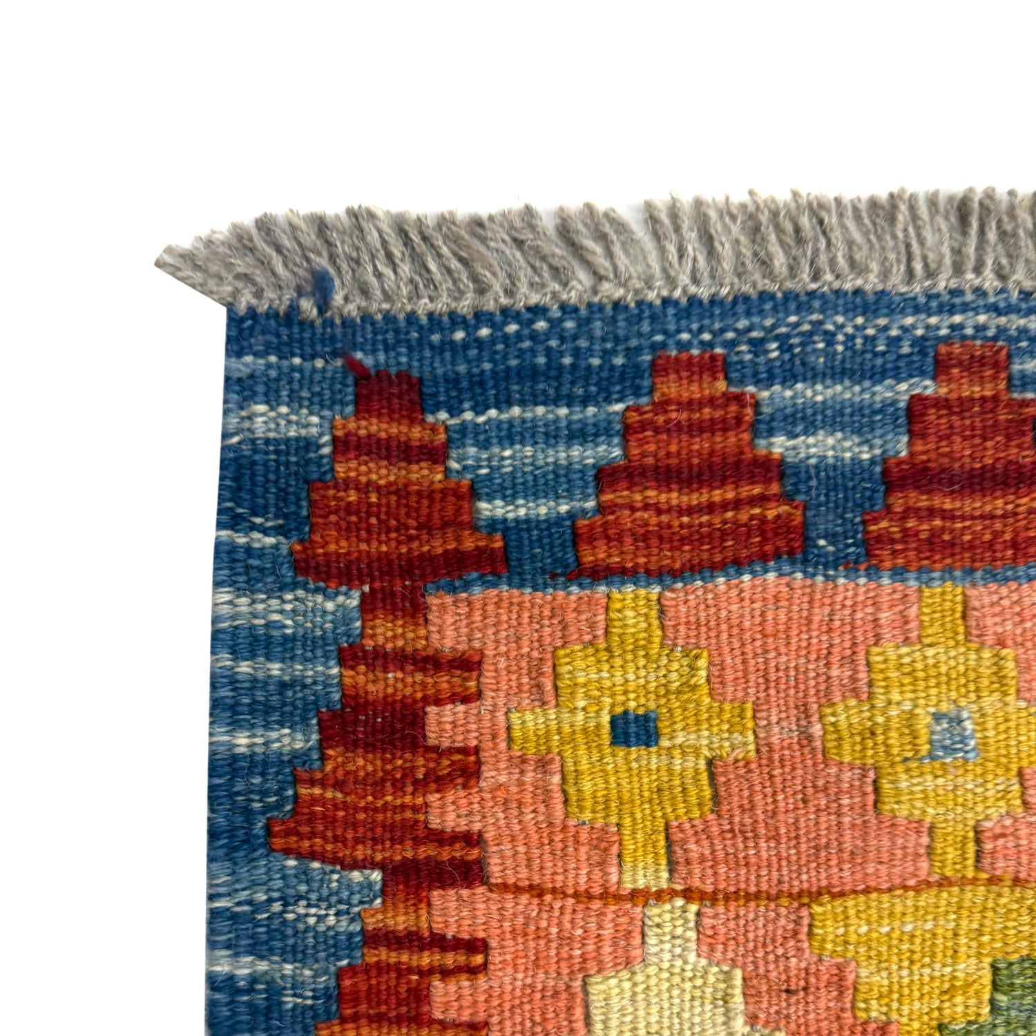 Handmade Turkish Design Wool Kilim – 4' 1" x 5' 10" ft (124 x 178 cm) | SKU: Y39670