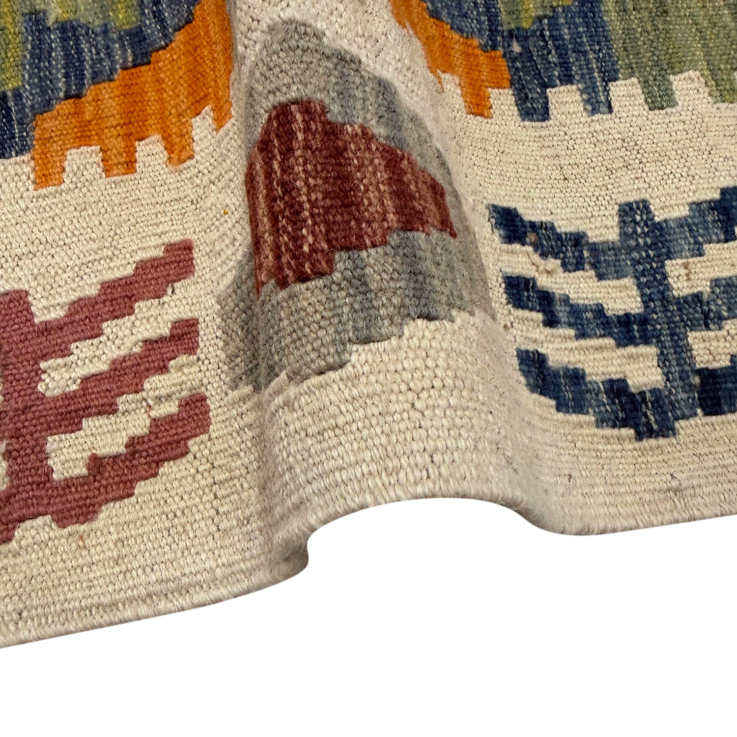 Hand Made Afghan Kilim – 3' 6" x 4' 9" ft (107 x 146 cm) | SKU: Y39672