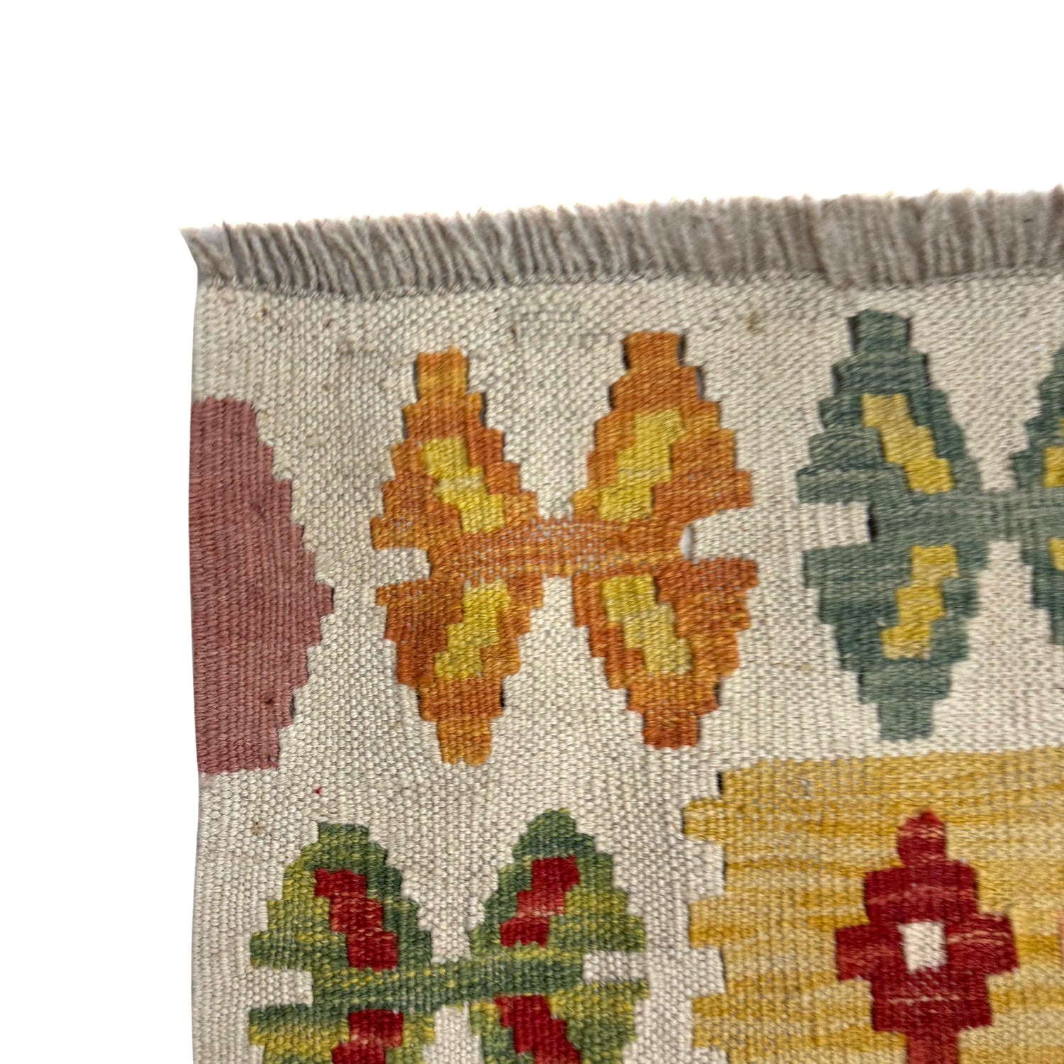 Hand Knotted Afghan Style Kilim – 3' 6" x 4' 9" ft (107 x 146 cm) | SKU: Y39673