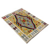Hand-Knotted Multi Geometric Vegetable Kilim Area Rug – 3' 5" x 4' 9" ft (105 x 145 cm) | SKU: Y39674