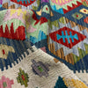 Handmade Turkish Design Wool Kilim – 3' 5" x 4' 10" ft (103 x 148 cm) | SKU: Y39679