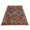 Hand-Knotted Multi Geometric Vegetable Kilim Area Rug – 2' 9" x 4' 1" ft (85 x 125 cm) | SKU: Y39680