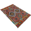 Hand-Knotted Multi Geometric Vegetable Kilim Area Rug – 2' 9" x 4' 1" ft (85 x 125 cm) | SKU: Y39680